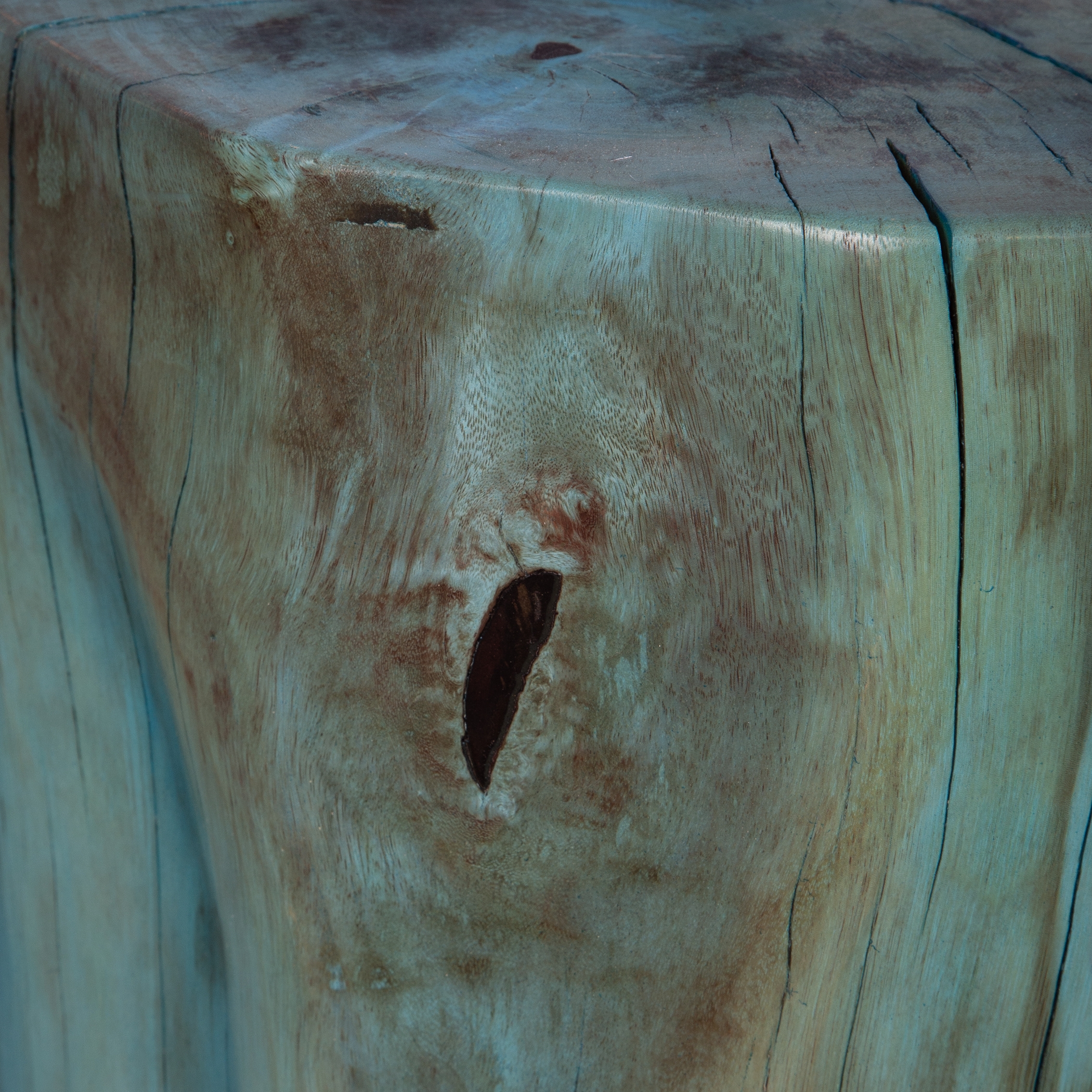 Habitat Blue Accent Stool - Image 3