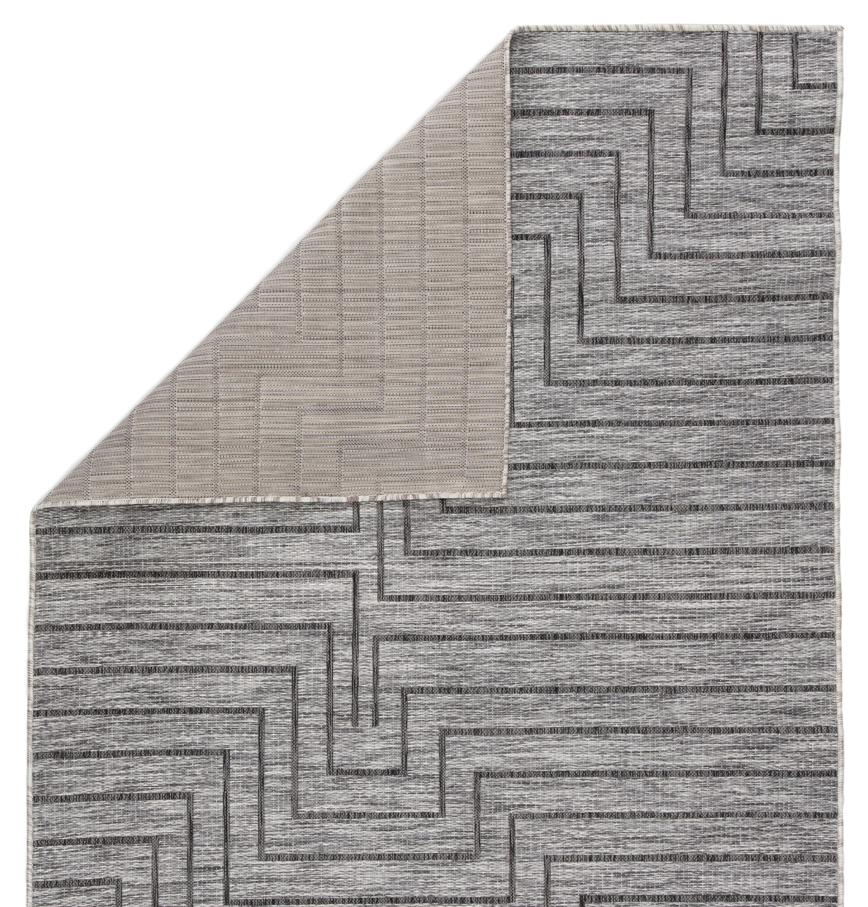 Nikki Chu by Xantho Indoor/ Outdoor Geometric Gray Area Rug (7'11"X10') - Image 2