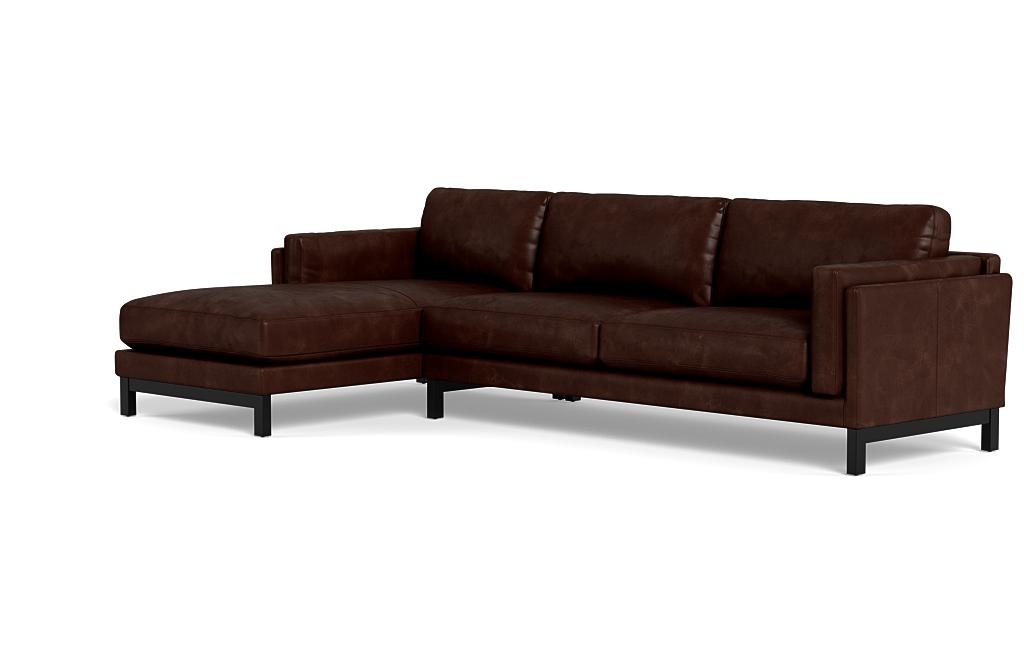 Gaby Leather 3-Seat Left Chaise Sectional - Image 2