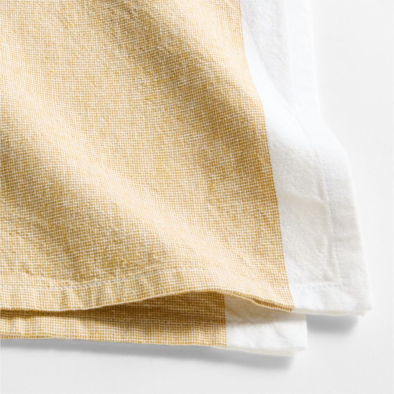 Mercer Saffron Yellow Organic Cotton Dinner Napkin - Image 2