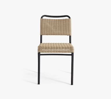 Tulum All-Weather Wicker Stacking Dining Chair, Natural - Image 1