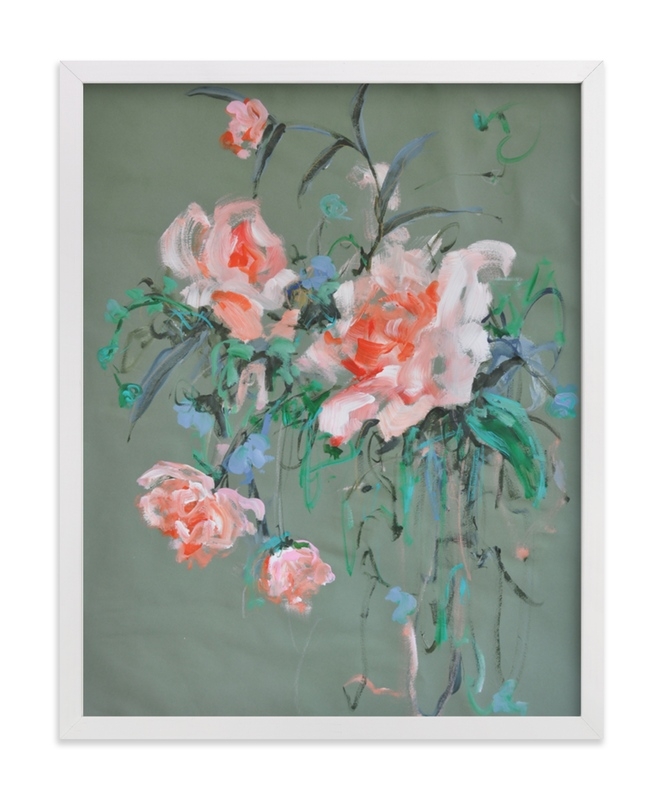 Arrangement In Rose & Teal Limited Edition Fine Art Print 1 - Image 0