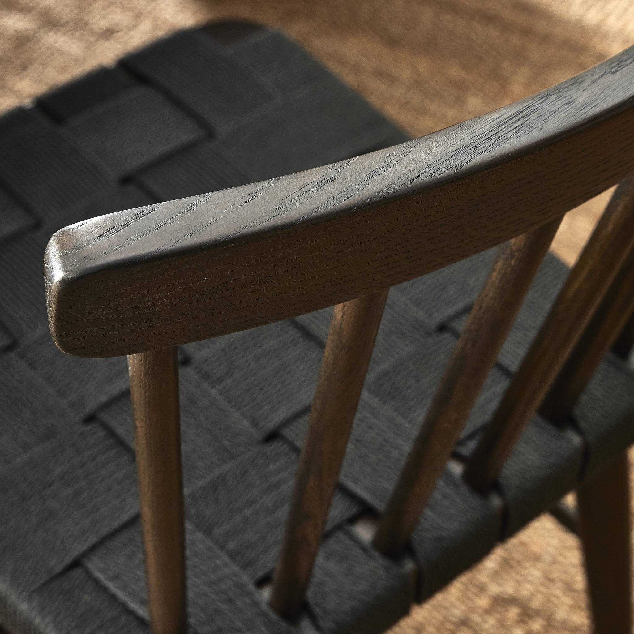 Kershaw Dining Chair - Black Rush - Image 12