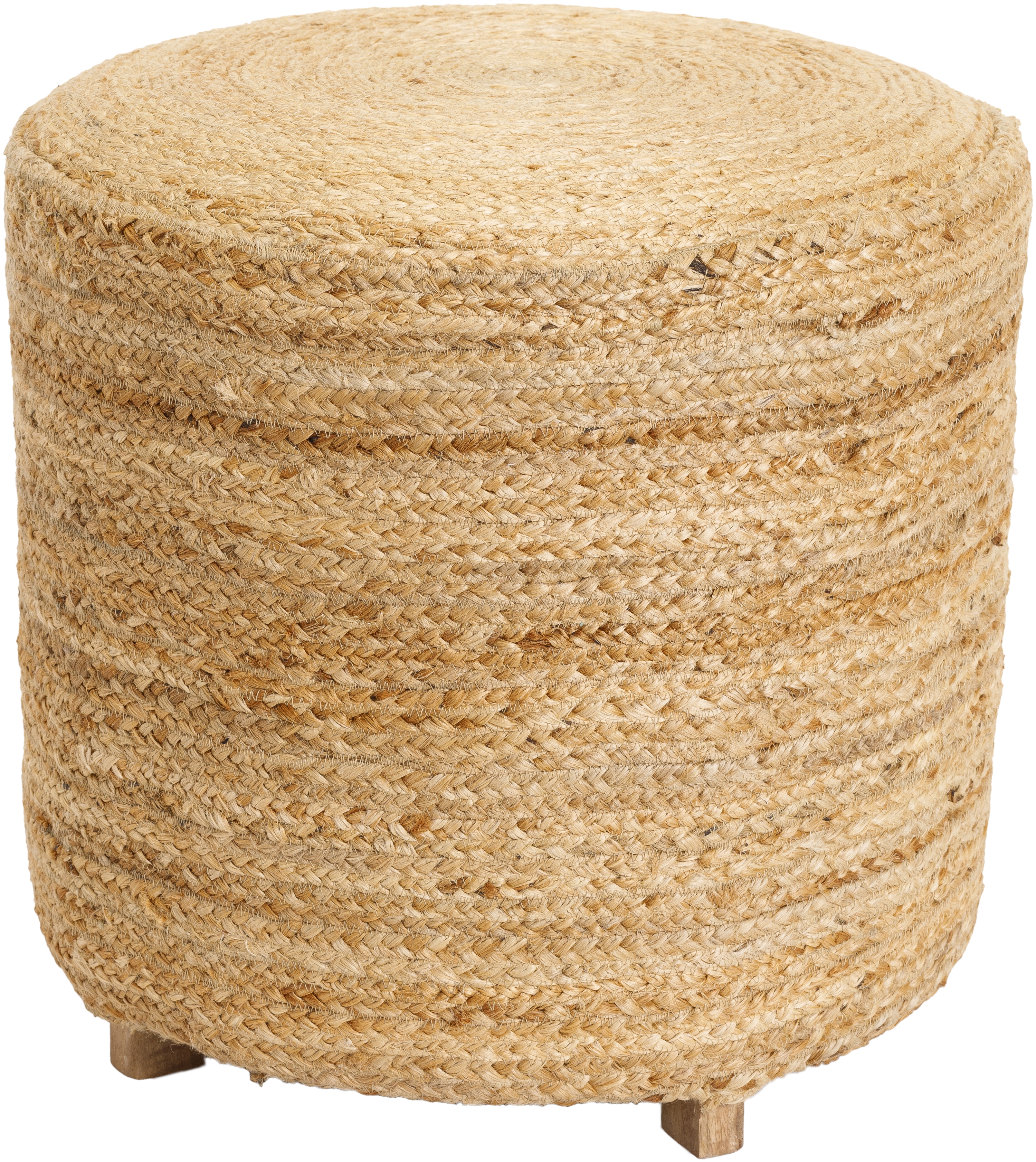 Livabliss Tropics Jute 18"H x 18"W x 18"D Ottoman - Image 0