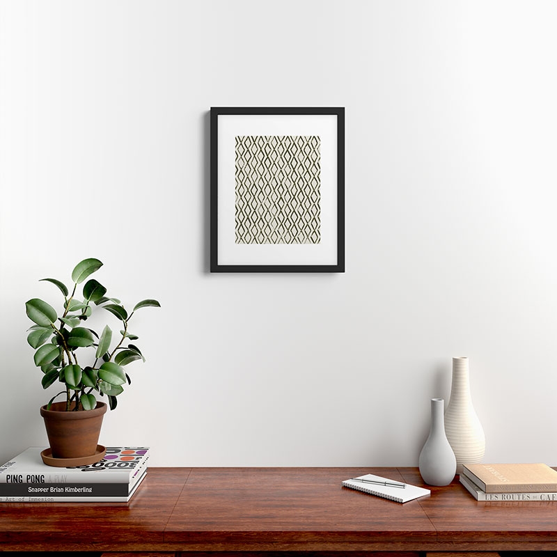 Simple Hand Drawn Pattern Vi by Alisa Galitsyna - Framed Art Print Modern Black 16" x 20" - Image 1