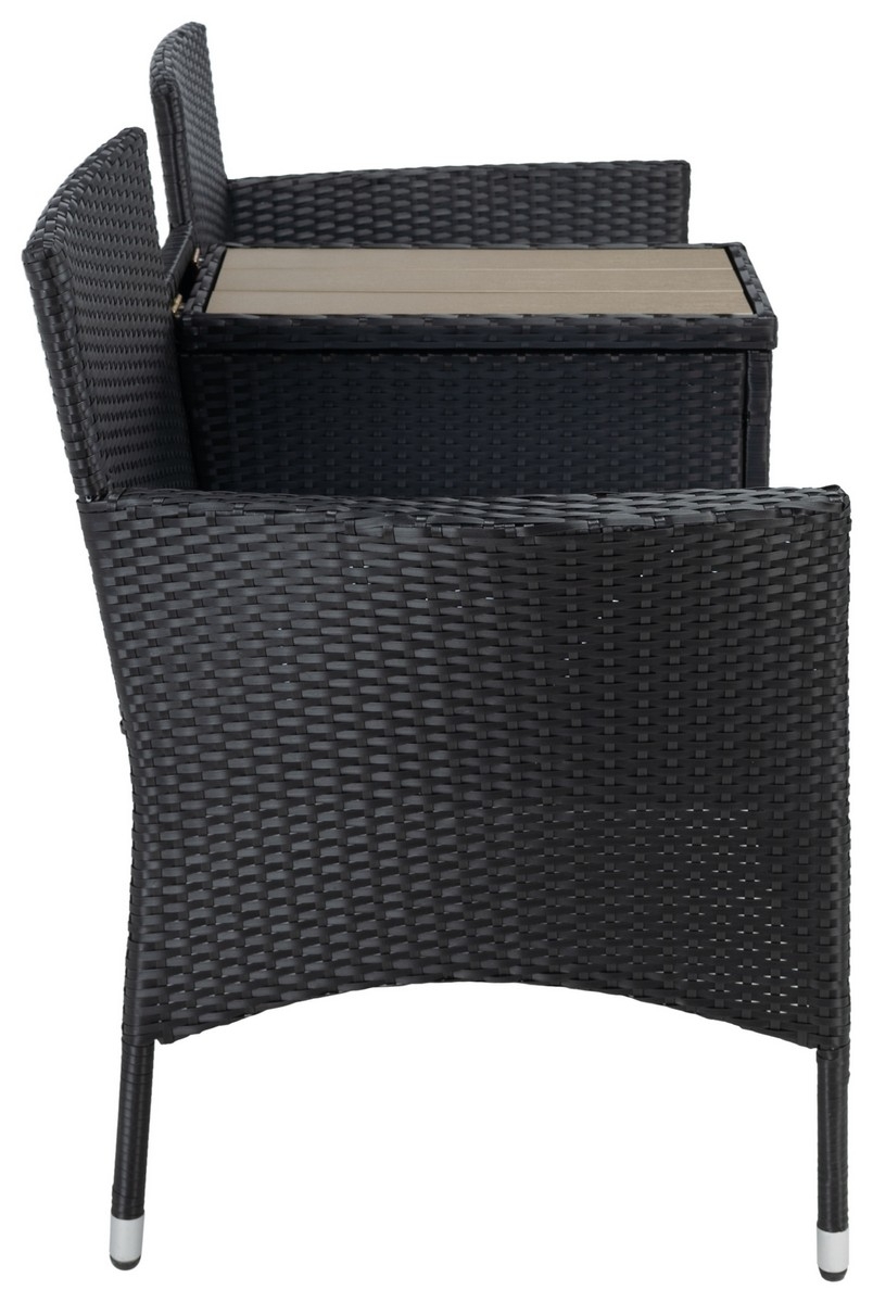 Viora Loveseat - Black / White - Safavieh - Image 7