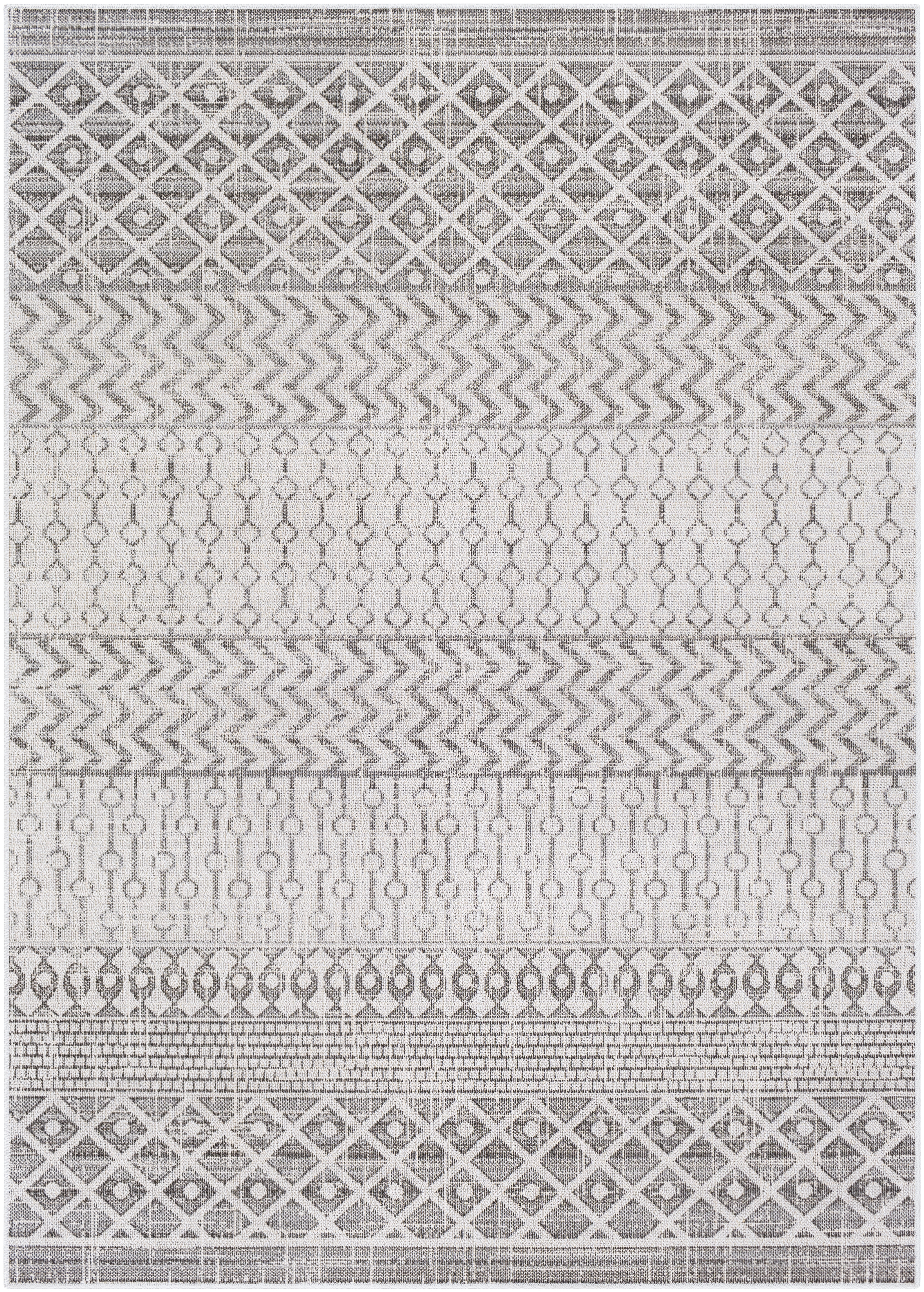 Veranda Gray Outdoor 2' x 2'11" Machine Woven Rug - Image 0