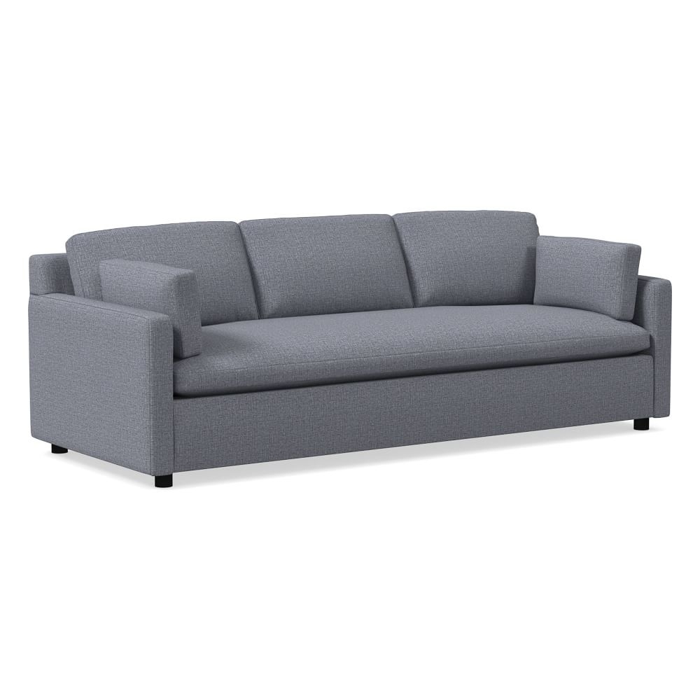 Marin 94" Sofa, Down, Performance Yarn Dyed Linen Weave, Graphite, Concealed Support - Image 0