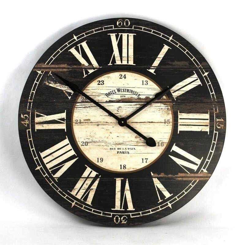 Zentique 32" Wooden Clock - Image 0
