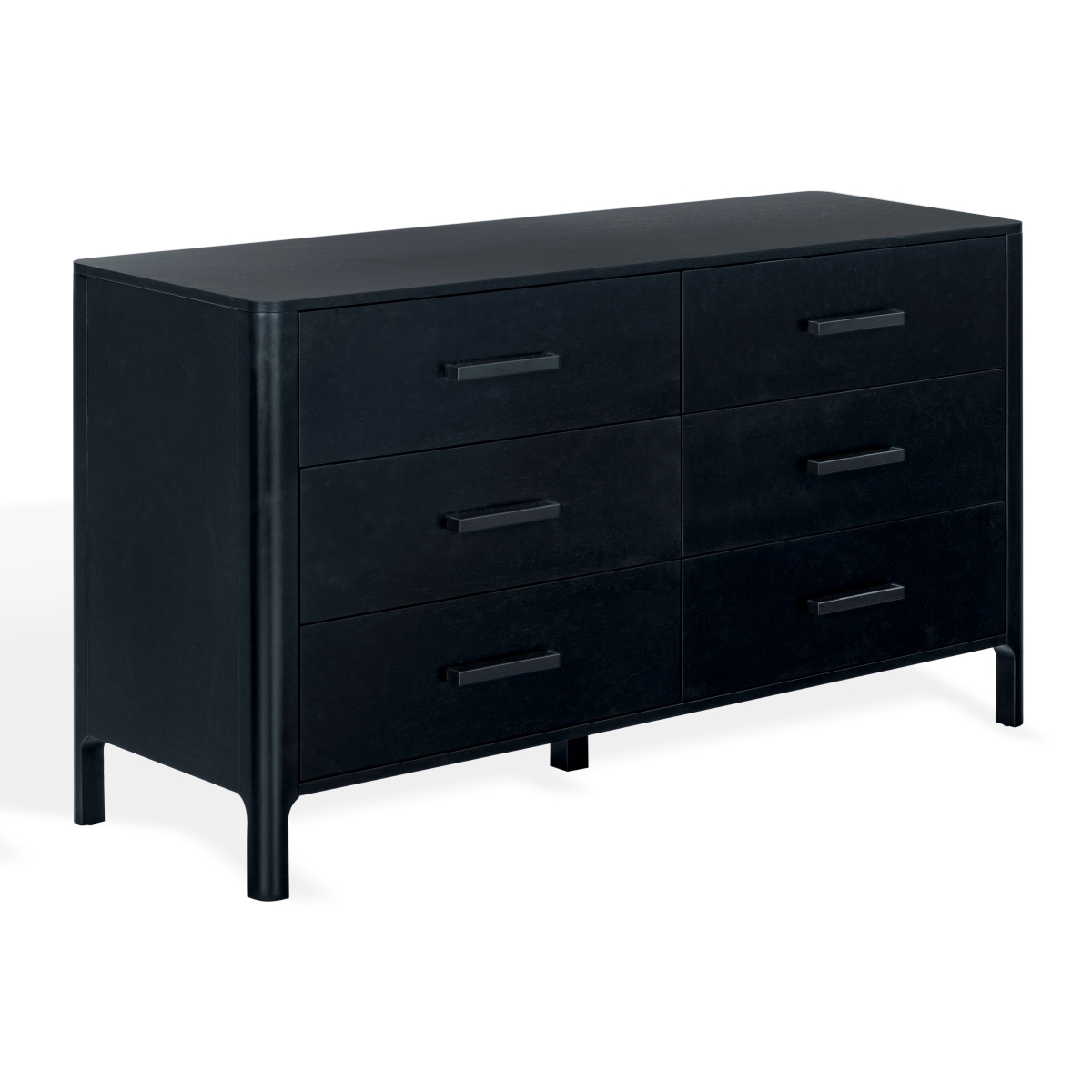 Abbiava 6 Drawer Wood Dresser - Black - Image 3