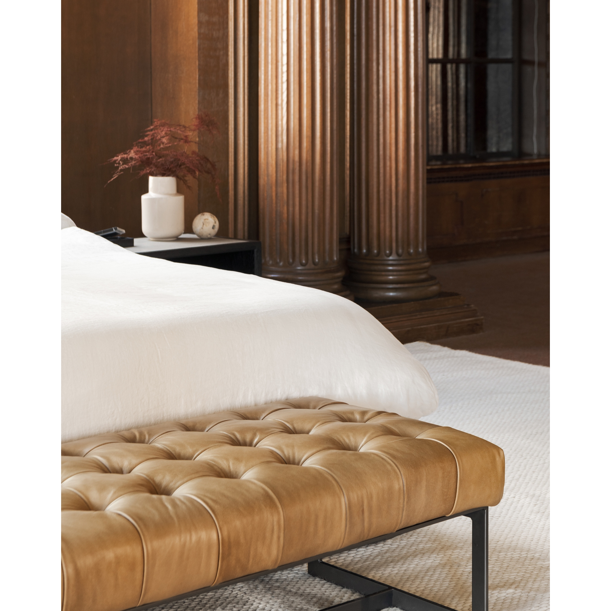 Wyatt Leather Bench Tan - Image 5