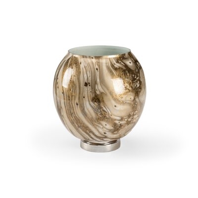 Calcutta Gold/Nickel 11.25'' Glass Table Vase - Image 0