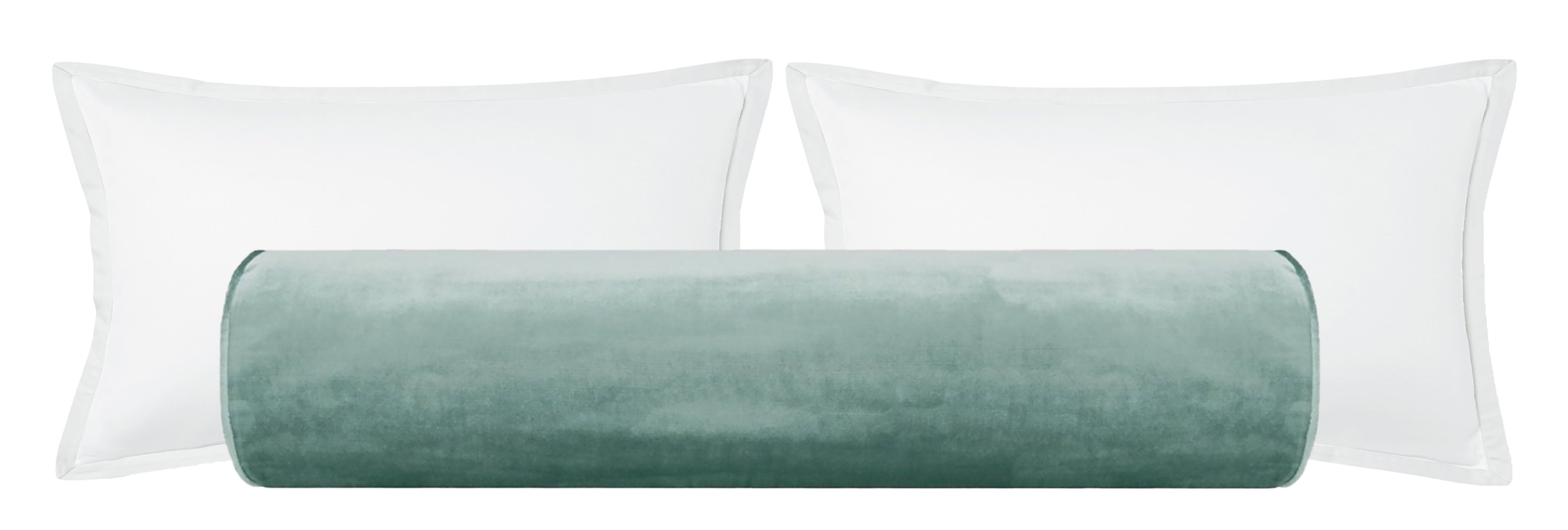 THE BOLSTER :: FAUX SILK VELVET // TURKISH BLUE - TWIN XL // 9" X 30" - Image 0