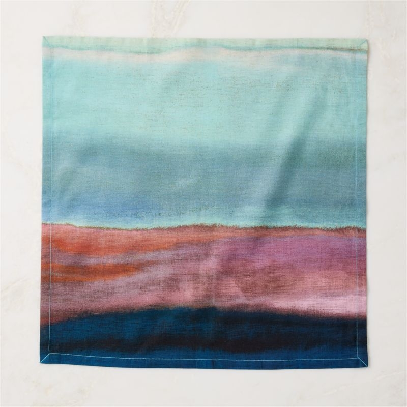 Attica Blue Cotton and Linen Napkin - Image 1