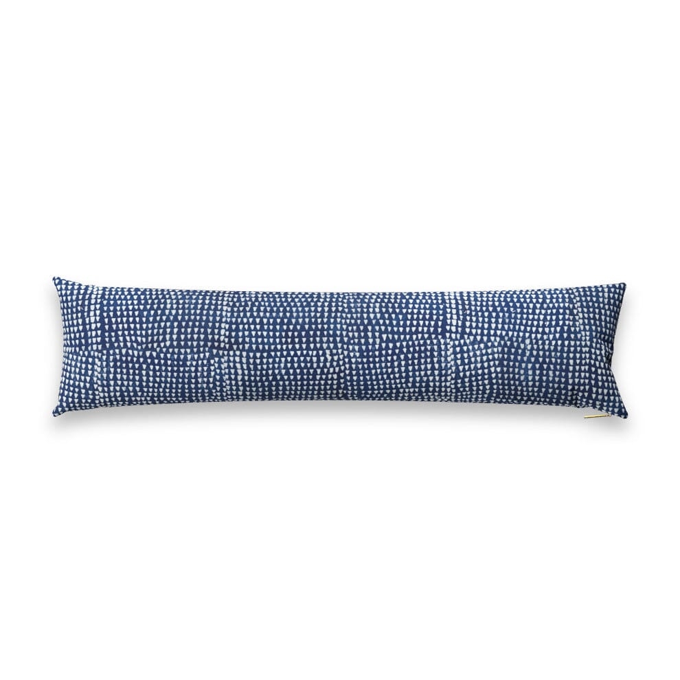 Arrows Indigo Pillow by St. Frank | Blue | 48" W x 12" H | Cotton/Linen - Image 0