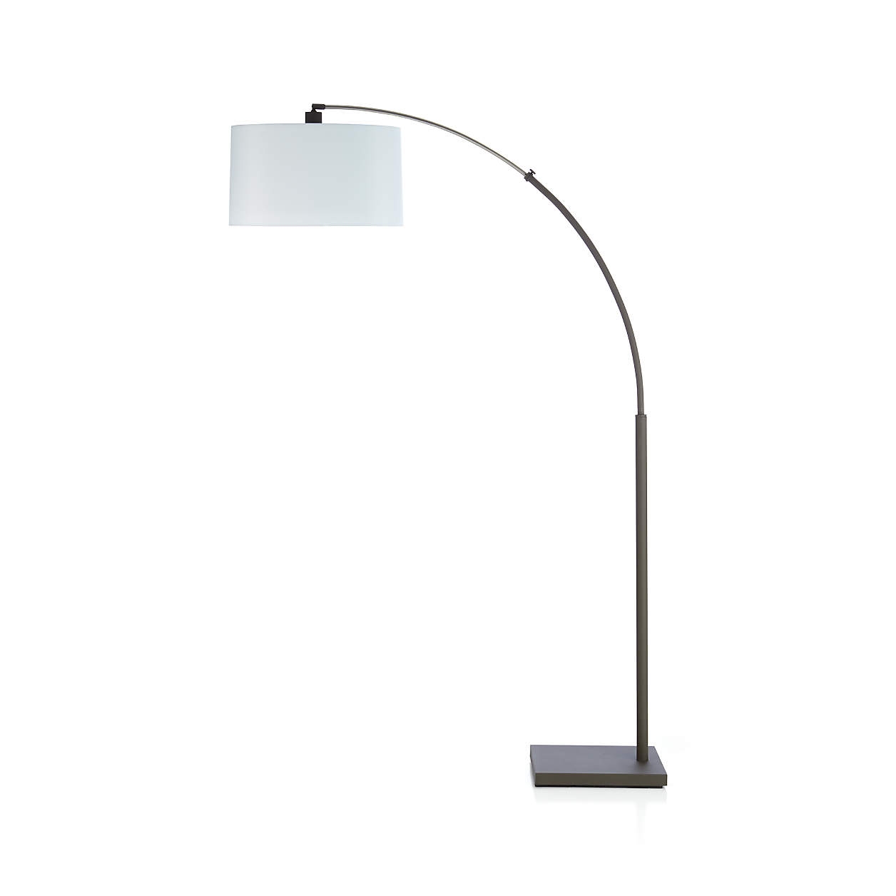 Dexter Arc Floor Lamp with White Shade - Image 0