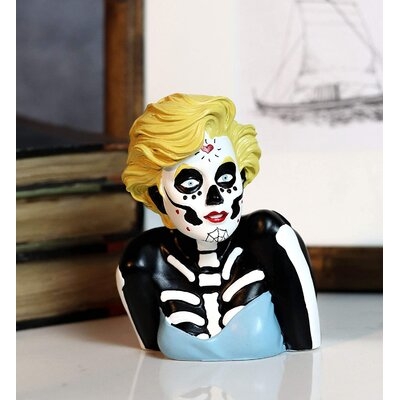 Nahla Day of the Dead Sugar Skull Blonde Marilyn Figurine - Image 0
