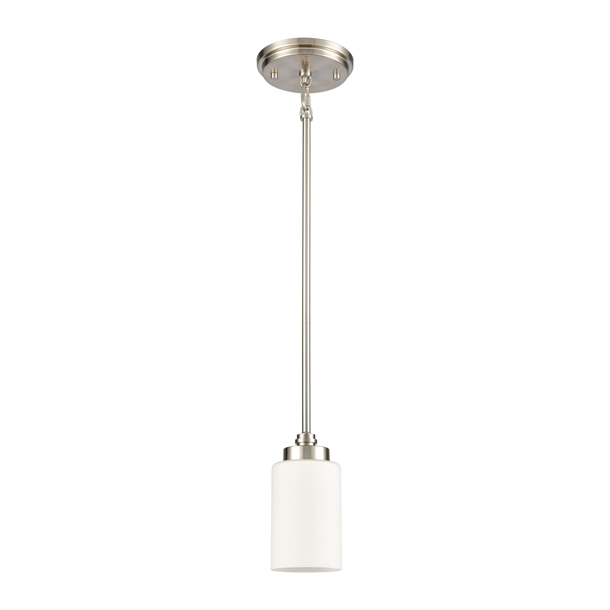 Dawson 4'' Wide 1-Light Mini Pendant - Satin Nickel - Image 1