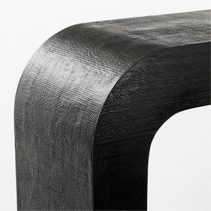 Crescent 80" Black Resin Console Table - Image 3