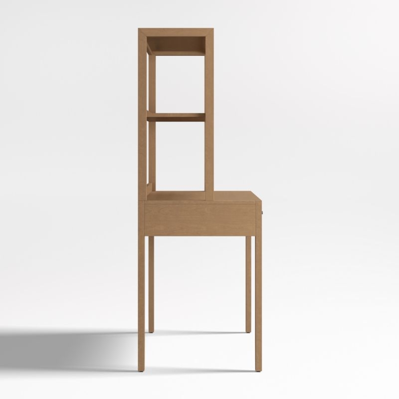 Ever Simple Modular Natural Brown Wood Kids Desk and Hutch - Image 3