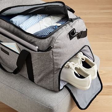 west elm Peel Top Duffel, Black - Image 1