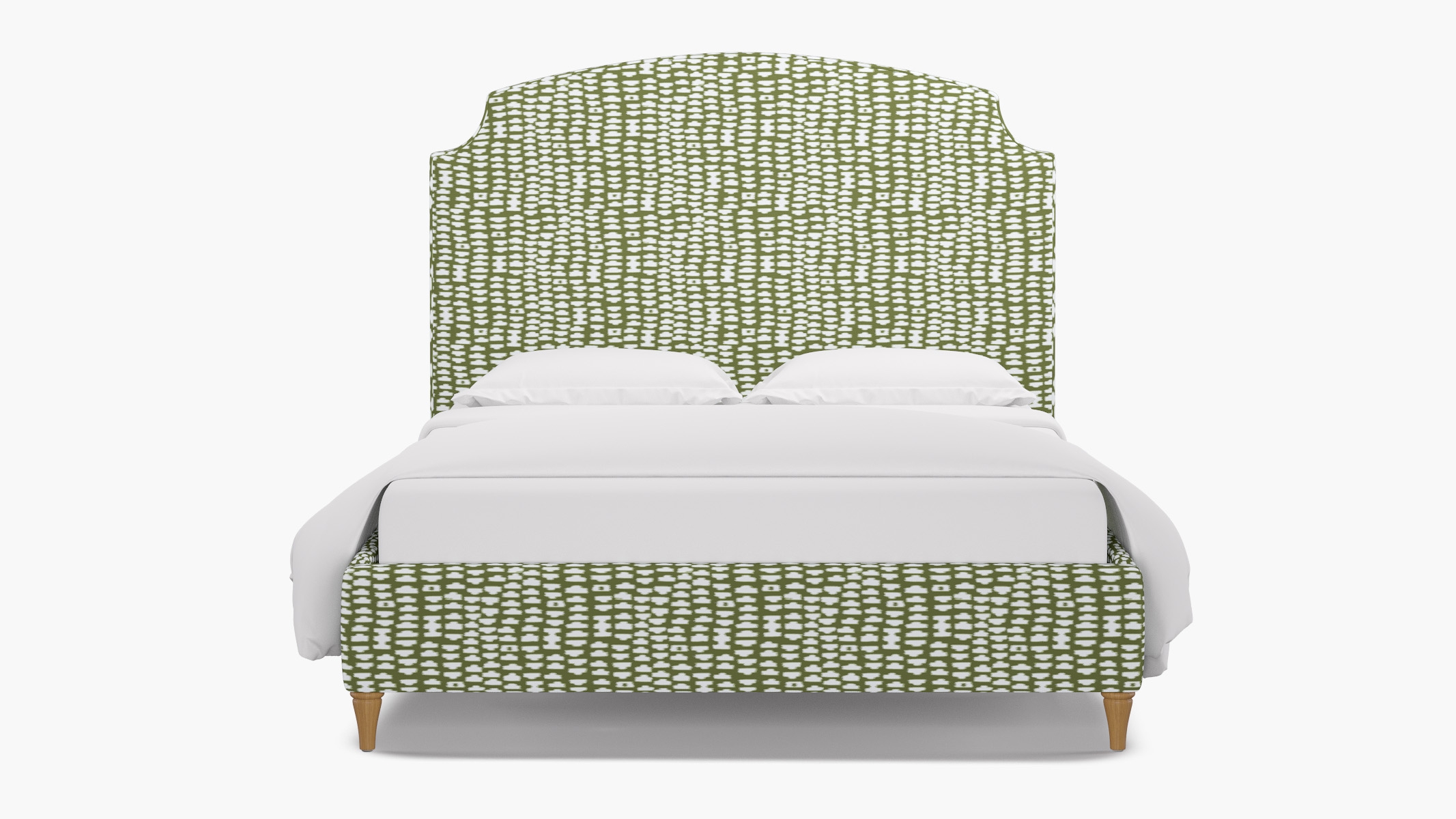 Cove Bed, Olive Odalisque, Natural Decorative Tapered Leg, Twin - Image 0