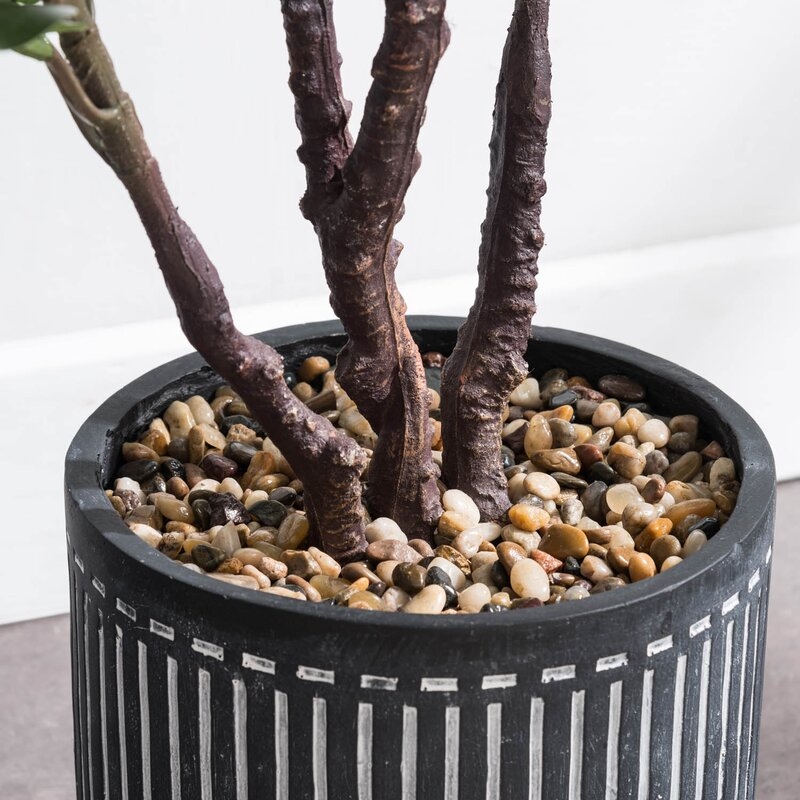 59'' Artificial Fiddle Leaf Fig Tree in Pot - Image 2