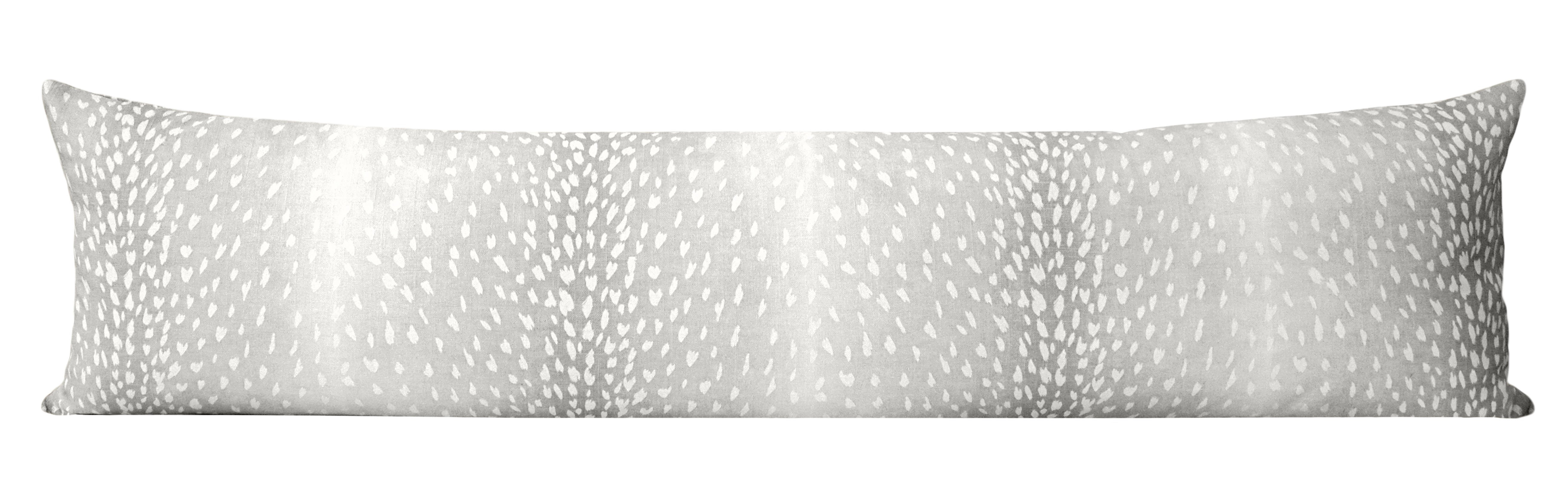 The XL Lumbar :: Antelope Linen Print // Grey - 14" X 48" - Image 1