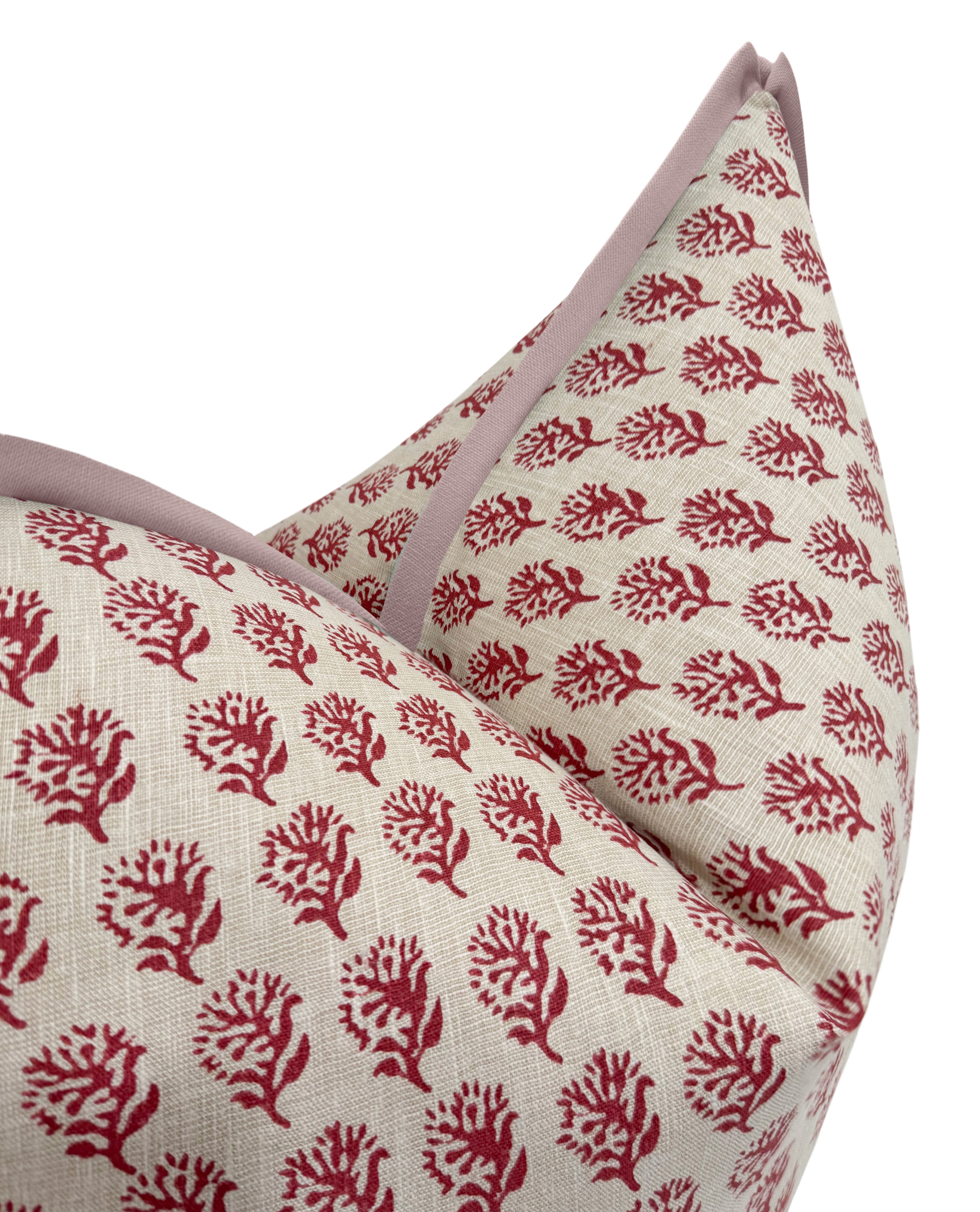 DANDY BLOCK PRINT // BERRY | LDC - LITTLE LUMBAR 12" X 18" / CORDING / Smokey Lavender - Image 0