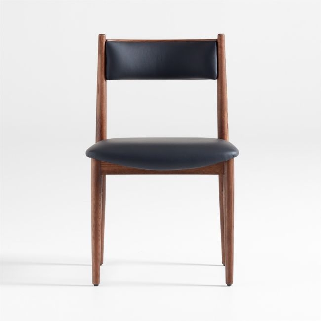 Petrie Barley Ash Black Leather Dining Chair - Image 0