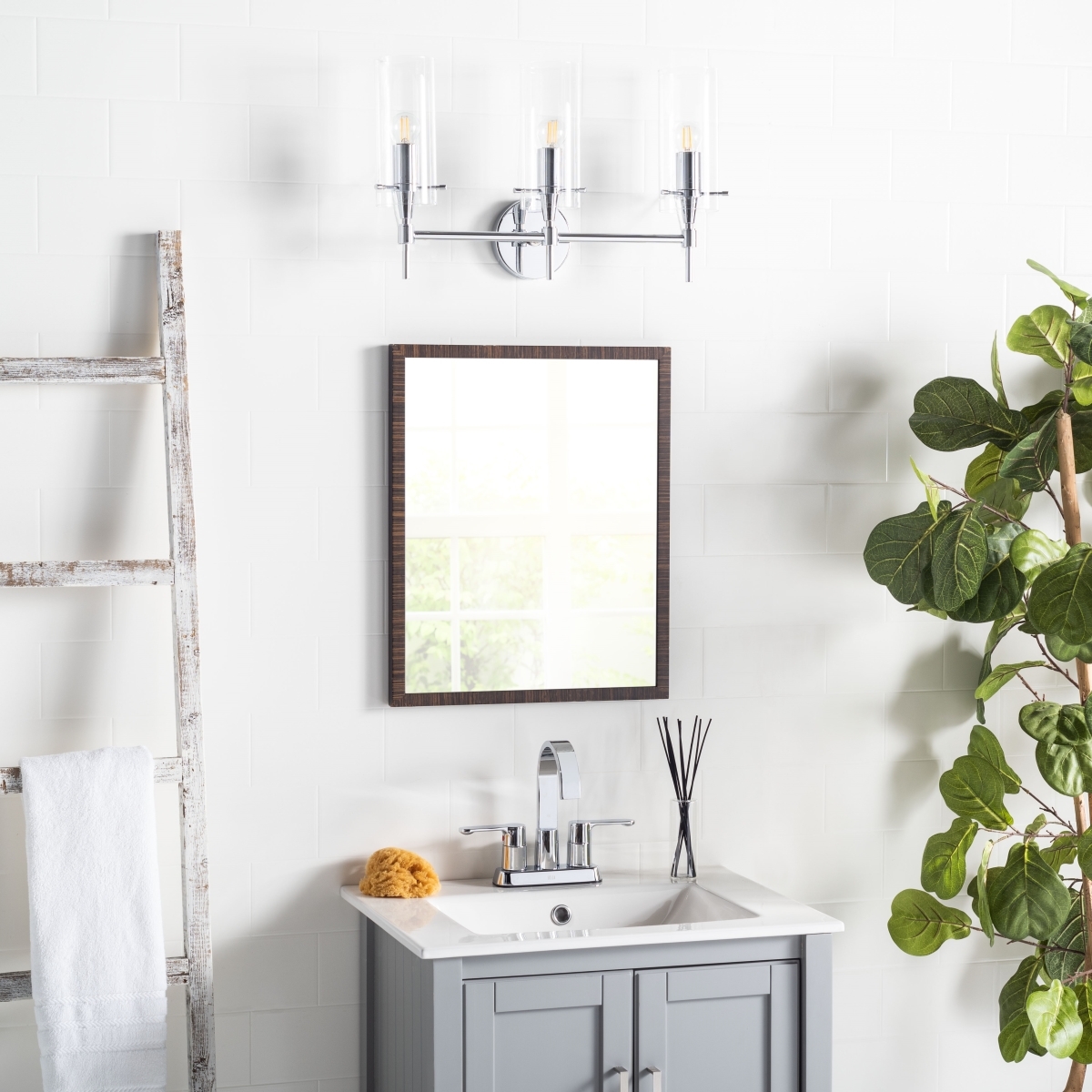 Norala Vanity Sconce - Chrome - Safavieh - Image 2