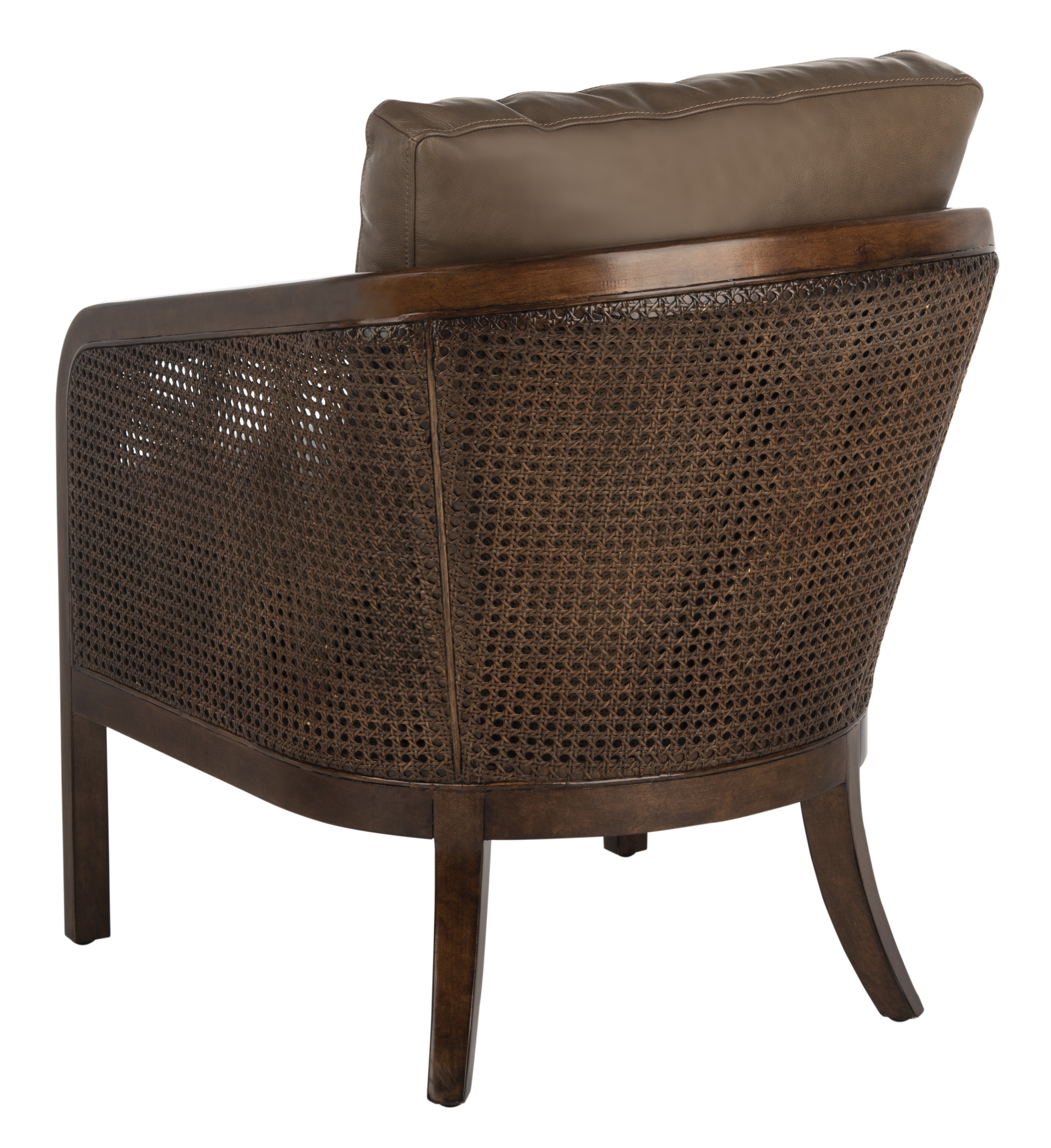 Caruso Barrel Back Chair - Dark Brown - Arlo Home - Image 4