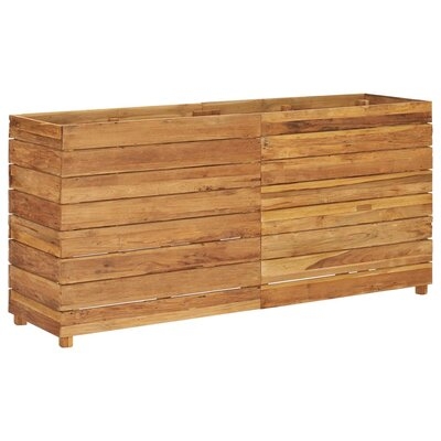 Recycled Teak and Steel Planter Box - Image 0