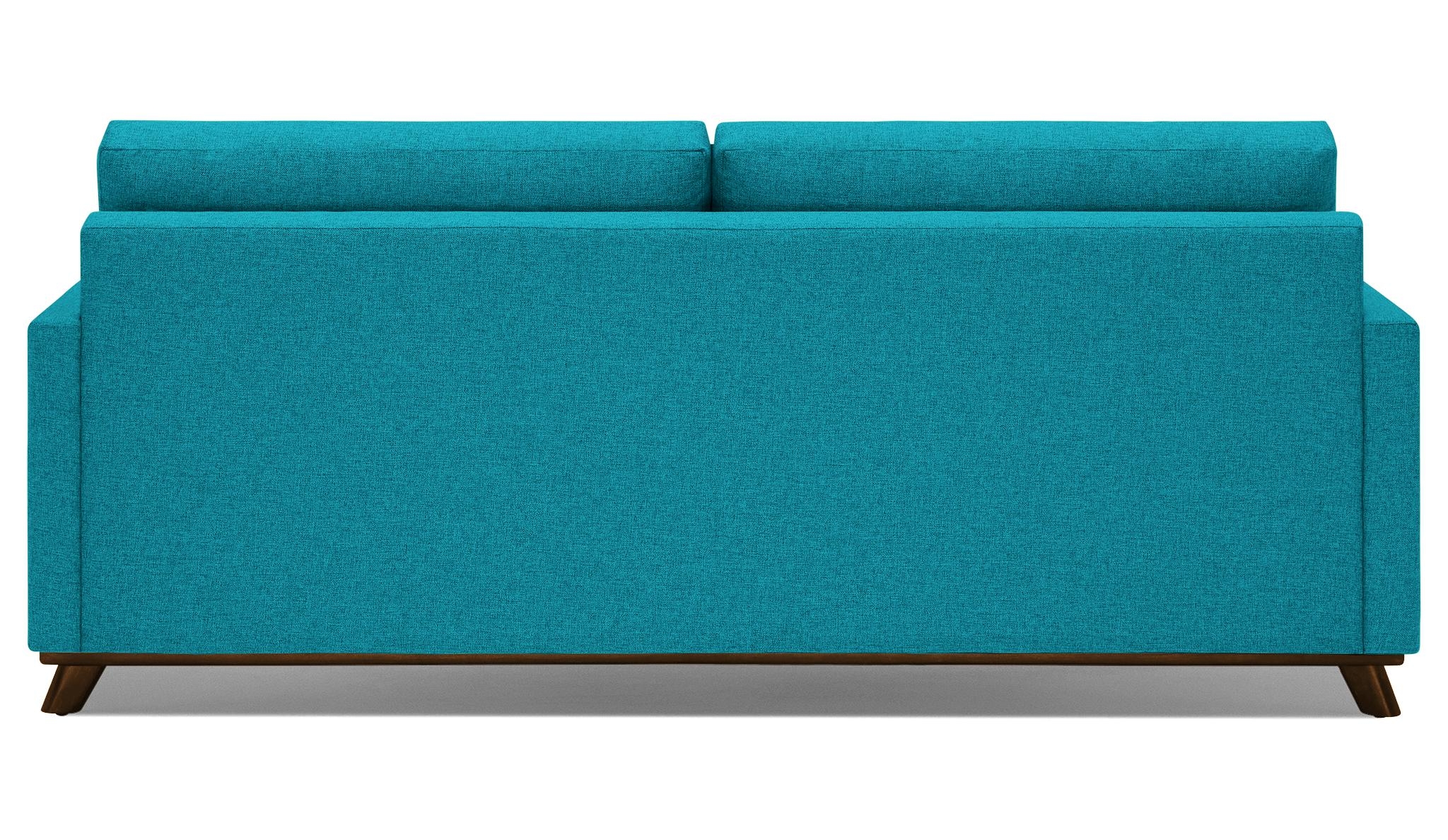 Blue Hopson Mid Century Modern Sleeper Sofa - Vibe Aquatic - Mocha - Image 4