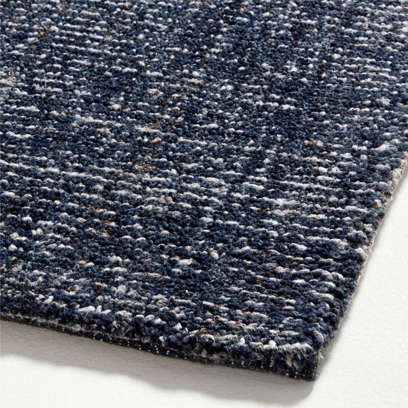 Vienne Performance Wool Handwoven Navy Blue Area Rug 6'x9' - Image 2