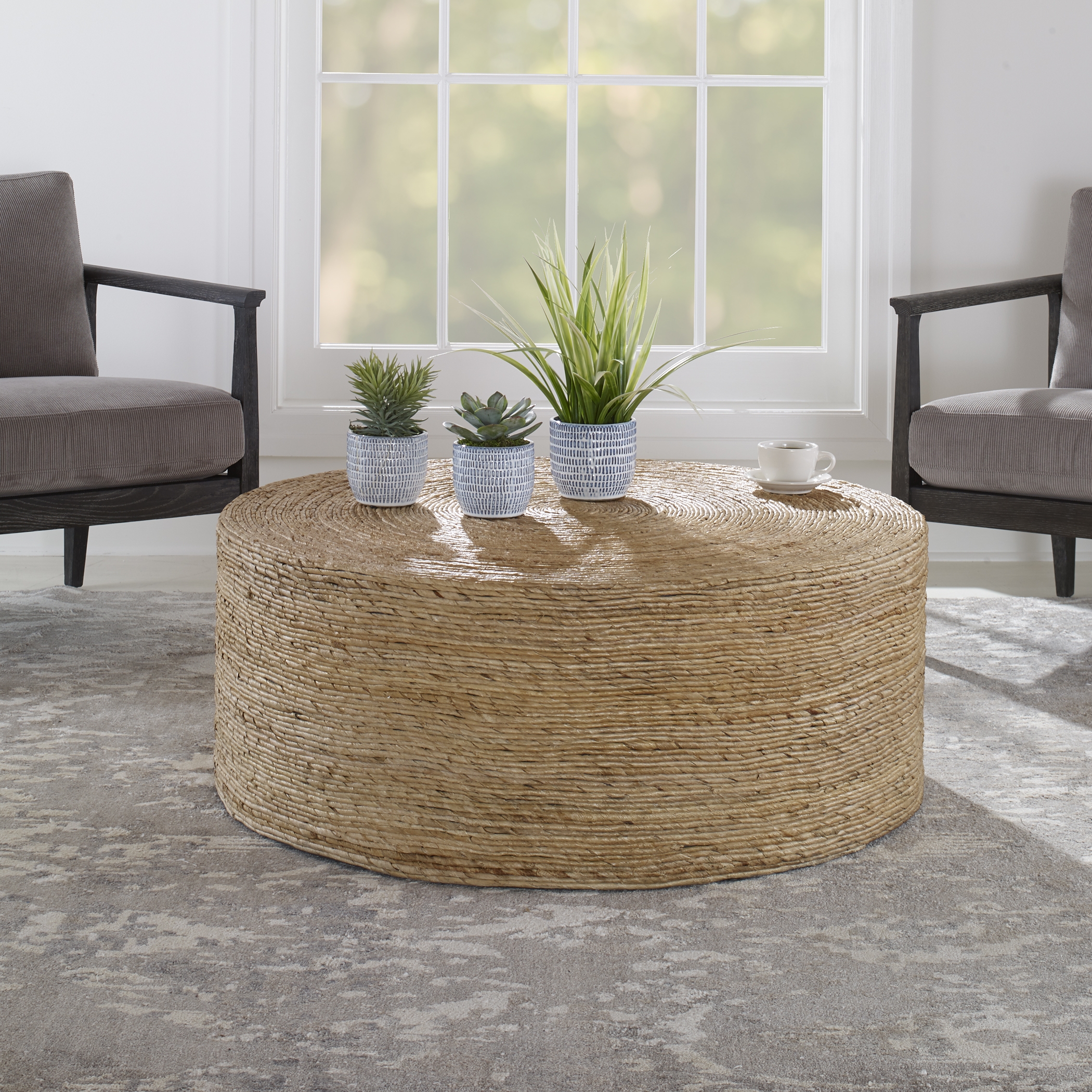 Rora Woven Round Coffee Table - Image 1