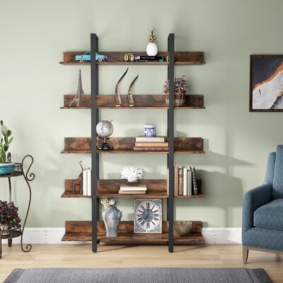 Gillenwater 77.65'' H x 47.42'' W Steel Etagere Bookcase - Image 0