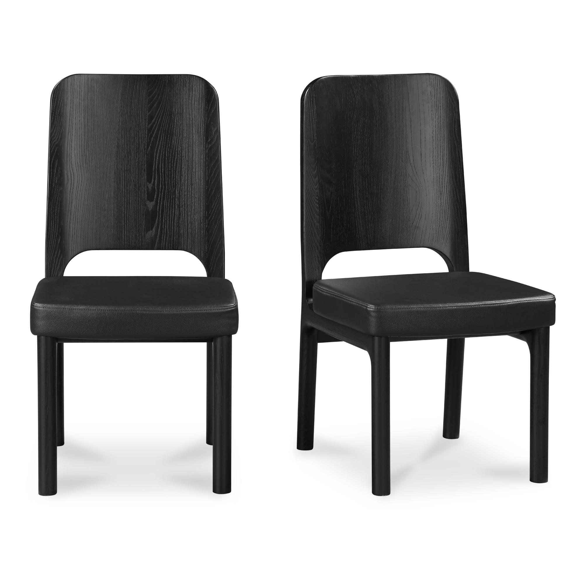 Kerr Dining Chair Vegan Leather Black-Set Of Two - Image 0