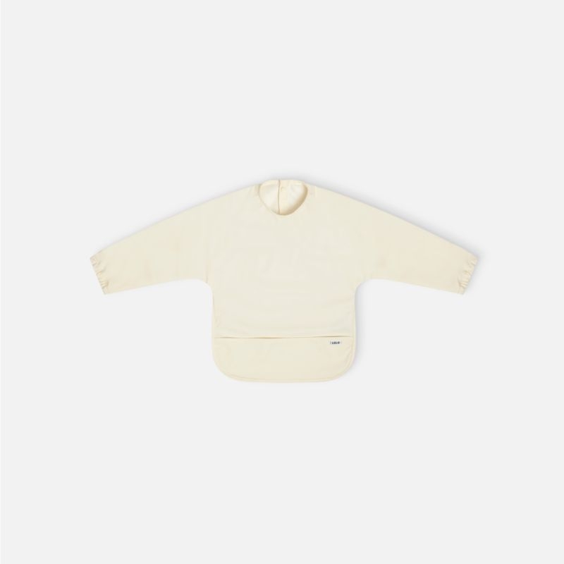 Lalo Oatmeal White Smock Bib - Image 2