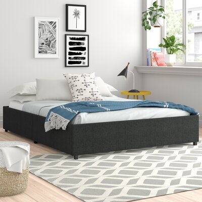 Menzo Upholstered Low Profile Storage Platform Bed - Image 0
