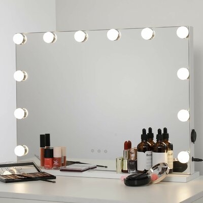 Gerlad Beveled  Frameless Lighted Vanity Mirror - Image 0