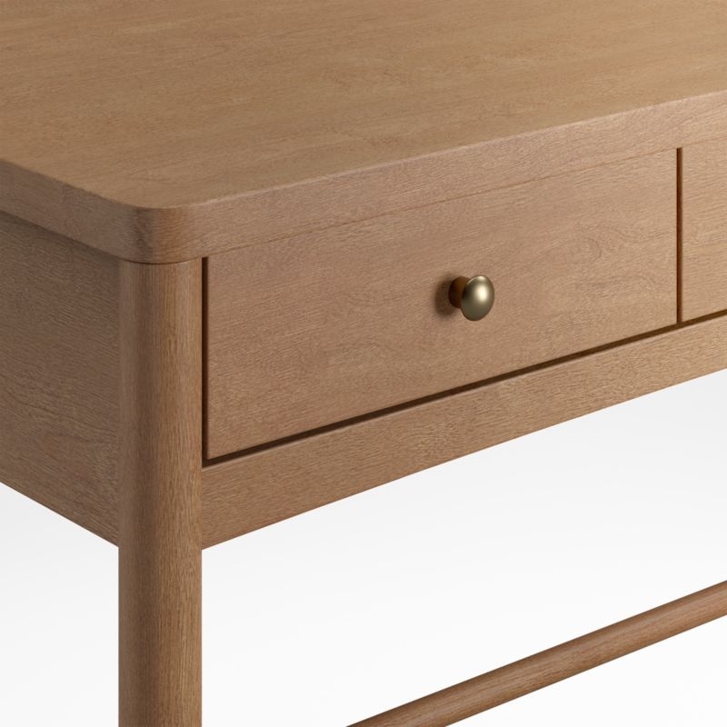Hampshire Natural Brown Wood 2-Drawer Kids Desk - Image 4