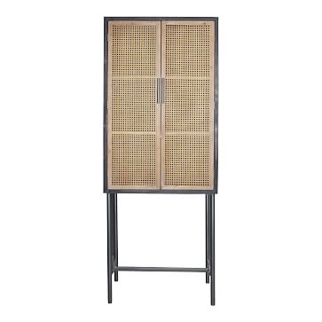 Tall Woven Cabinet,Rattan Doors, Solid Fir Frame, MDF Panels, - Image 2