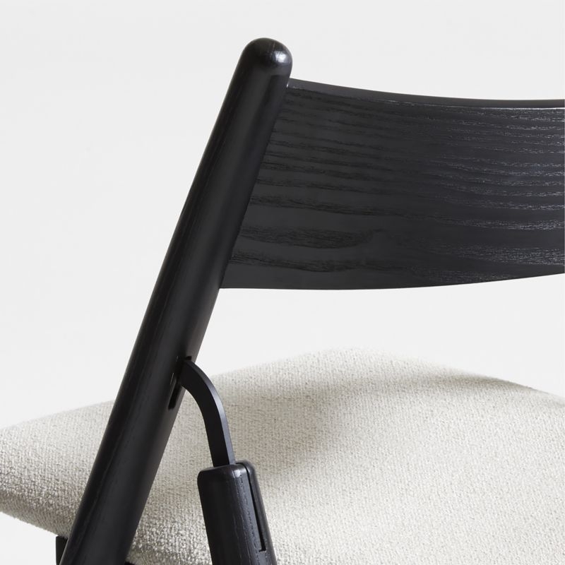 Petrie Black Ash Wood Folding Dining Chair - Image 5