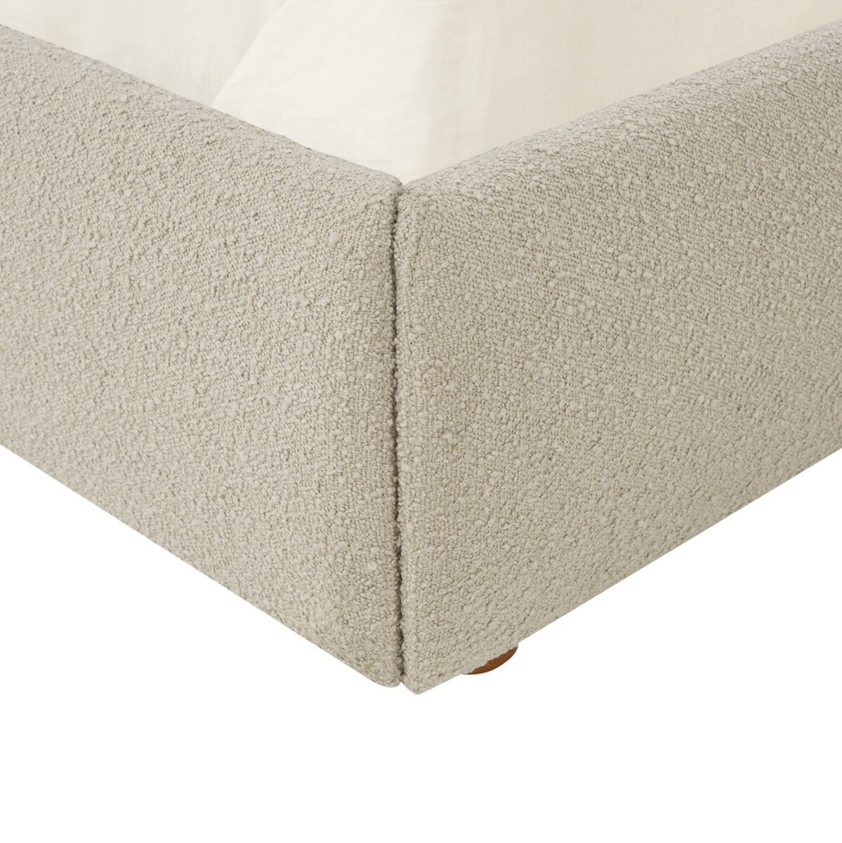 Callahan Boucle Bed - Oatmeal / Walnut - Image 3