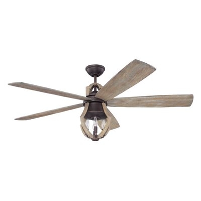 Winton 5 - Blade Standard Ceiling Fan with Light Kit Included - Image 0