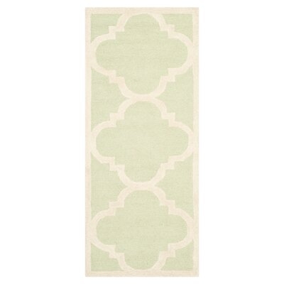 Whitchurch Hand-Tufted Wool Green/Ivory Area Rug - Image 0