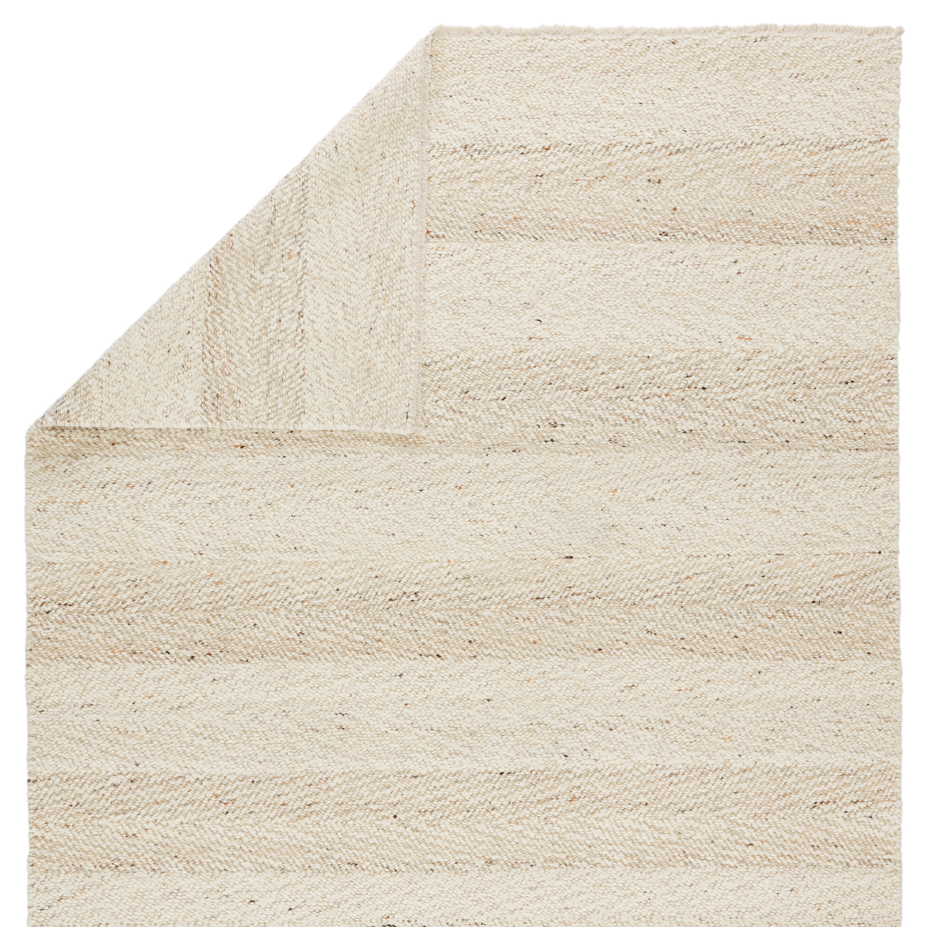 Klarna LEO04 Handmade Stripes Beige and Cream Area Rug (6'x9') - Image 2