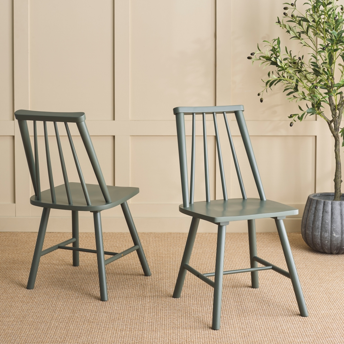 Analin Dining Chair - Dark Green - Image 1
