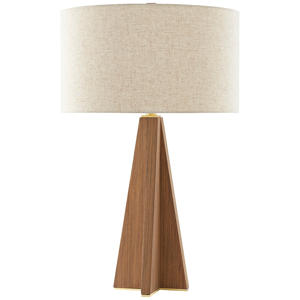 Currey and Company Virtuosa Teak Wood Table Lamp - Style # 88N56 - Image 0